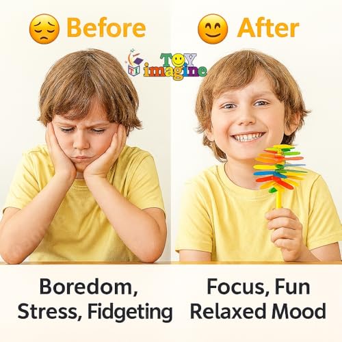 Image of Toy Imagine Candy Flower Fidget Spinner Toy for Kids - BIS Certified Spinning Lollipop Floater Ball with Magic FlipSphere Action | Small Sensory Spring Toy for Boys & Girls Ages 3+