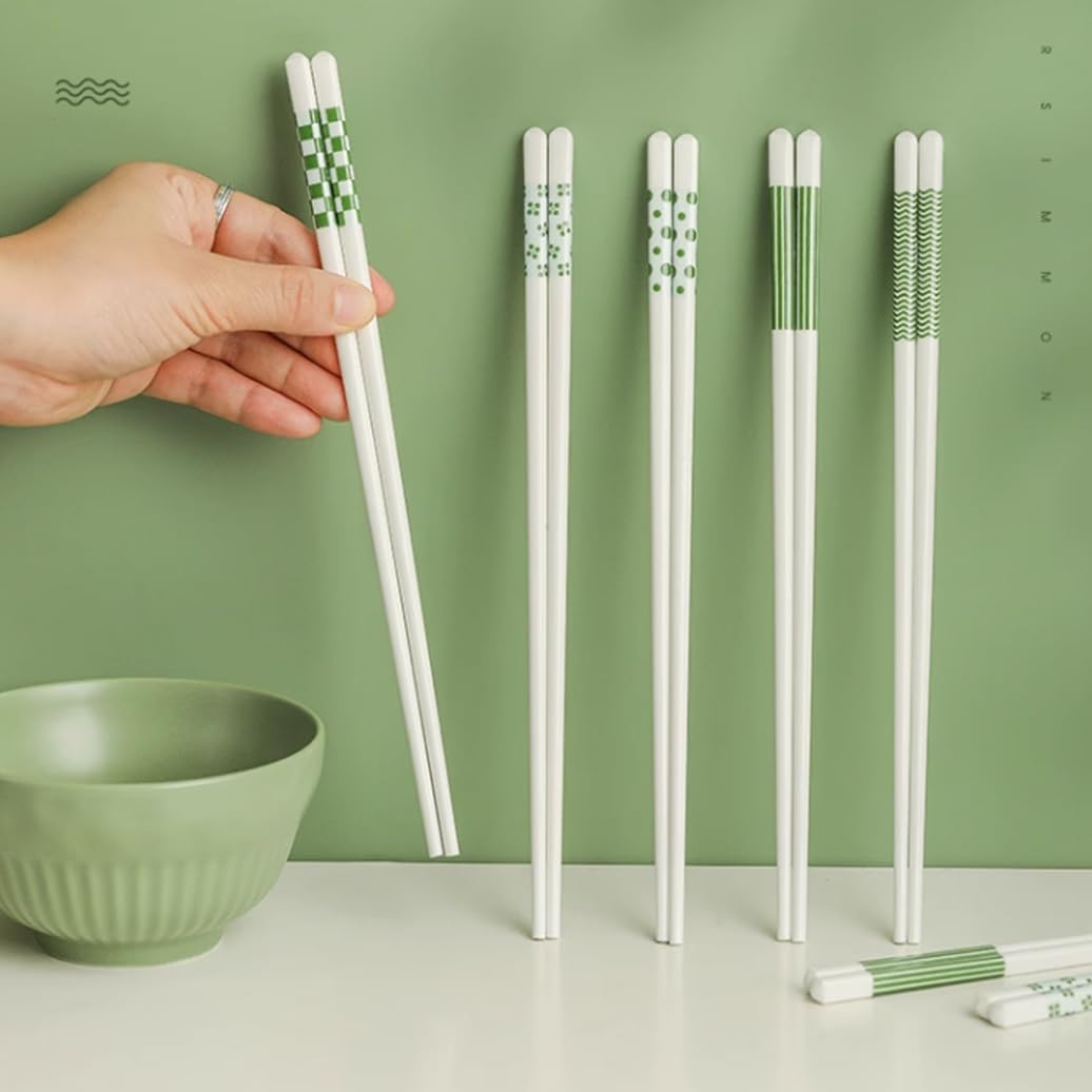 Ensemble de baguettes en porcelaine, 10 paires de baguettes réutilisables, coffret cadeau, baguettes en céramique de porcelaine de haute qualité, baguettes chinoises coréennes, lavables au lave-v