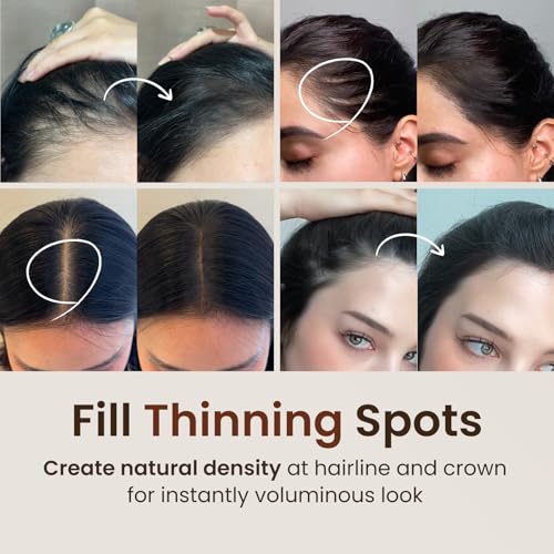 The Face Shop Quick Hair Puff - Natural Brown - Root Touch Up Hair Color, Hairline Powder Conceals Hair Loss, Hair Topper for Women & Men - Hair Fibers for Thinning Hair, Root Cover Up, Gray Concealer - Image 4