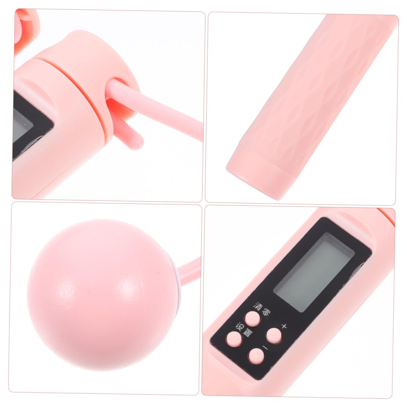 ifundom Cuerda De Saltar Inteligente para Adultos con Contador para Fitness con Contador Gruesa con Peso para Abdominales Color Rosa
