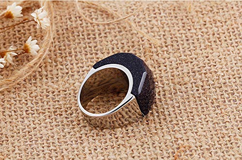 Image of HIJONES Men Women Stainless Steel Cubic Zirconia Royal Crystal Rings Wrap Band Cocktail Style