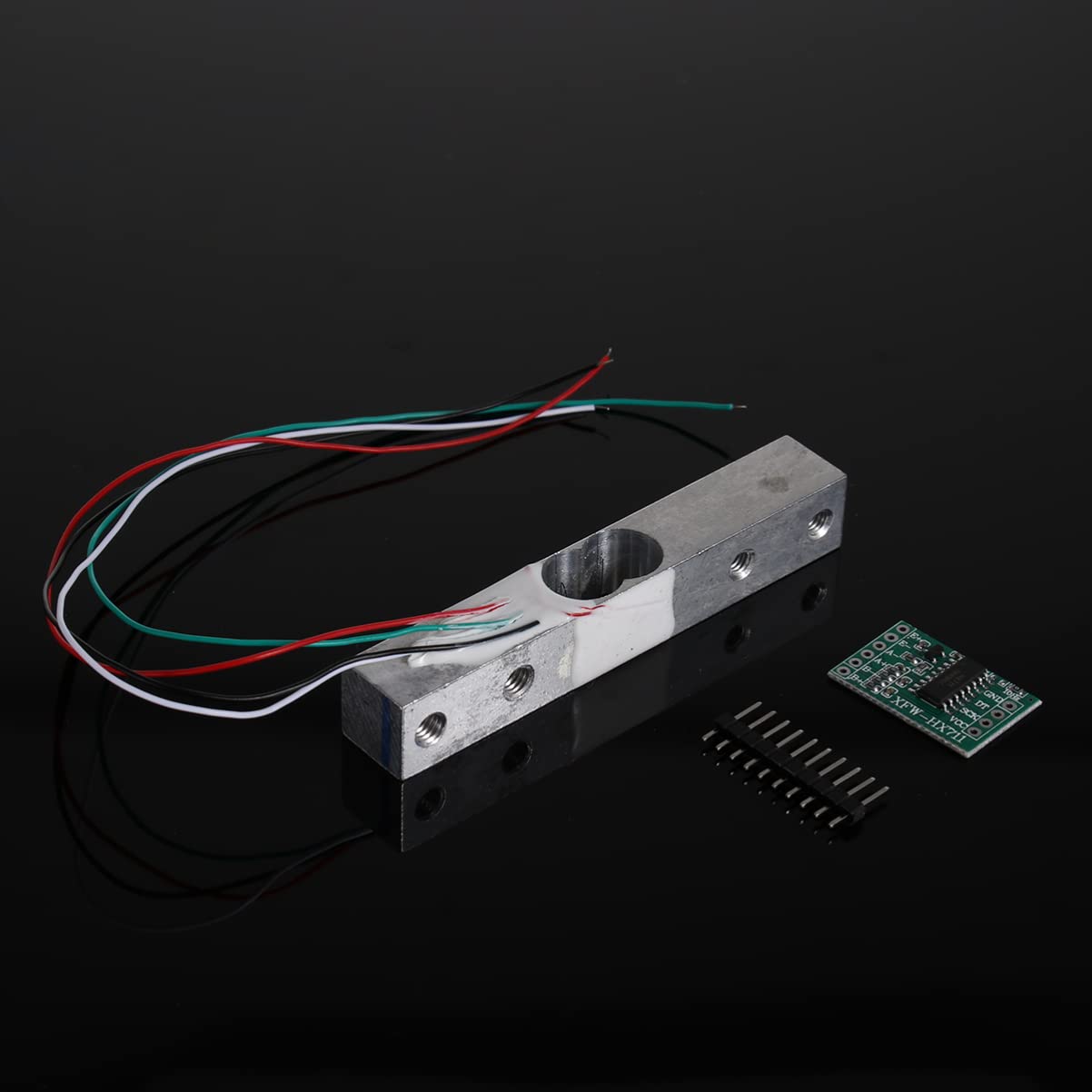 FUNOMOCYA 2pcs 1 Hx711 Sensor Resistance Strain Half- Bridge Sensor Load Cell Scale Sensor Pressure Tension Sensor Hx711 Weighing Sensor Load Cell Amplifier Weight Cell Weighing Sensor