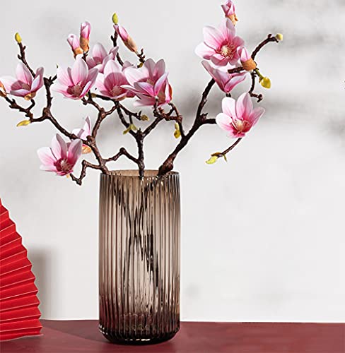 Glazen vaas, Scandinavische minimalistische kristalheldere bloemenvaas, decoratieve vaas, Romeinse zuilenvaas, bloemenarrangement, decoratie ornamenten voor thuiskantoor, cadeau voor bruiloft, housewarming party - Afbeelding 7