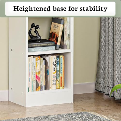 Image of Callas 3 Layer Multipurpose Engineered Wood Bookcase | Storage Organizer for Adults & Kids | Multi-Purpose Shelf for Books, Toys & Home Office Use (BR-008-White)