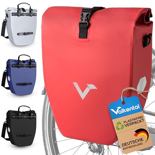 Valkental® Große & wasserdichte Gepäckträgertasche - Fahrradtasche für...
