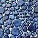 Elephantile Cobalt Blue Pebble Tiles for Shower Floor Bathroom Floor Wall Mosaic Tile [Set of 5 Sheets]
