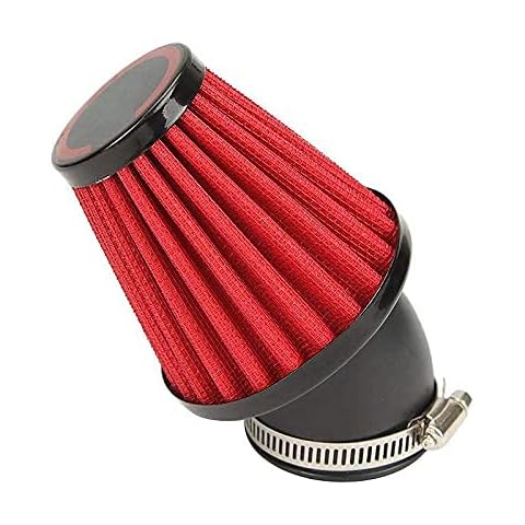 OXMART Motorcycle Air Filter 42mm Filter Fit for Honda Rebel Kawasaki Yamaha Suzuki Harley 50cc 70cc 90cc 125cc Dirt Pit Bike RED Cover