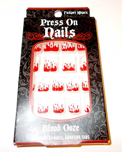 Blood Ooze Press-on Nails Fright Night Halloween Accessory NIP