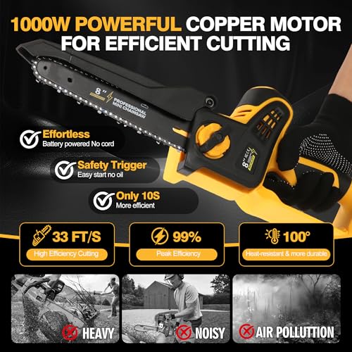 2026 Upgraded 8-Inch Brushless Chainsaw