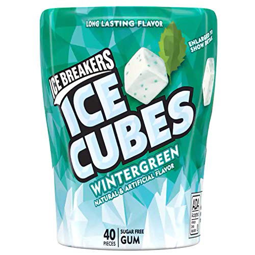 Hersheys Ice Breakers Cubes Sugar-Free Xylitol Gum, Bubble Breeze, 40 Count (Pack of 4)