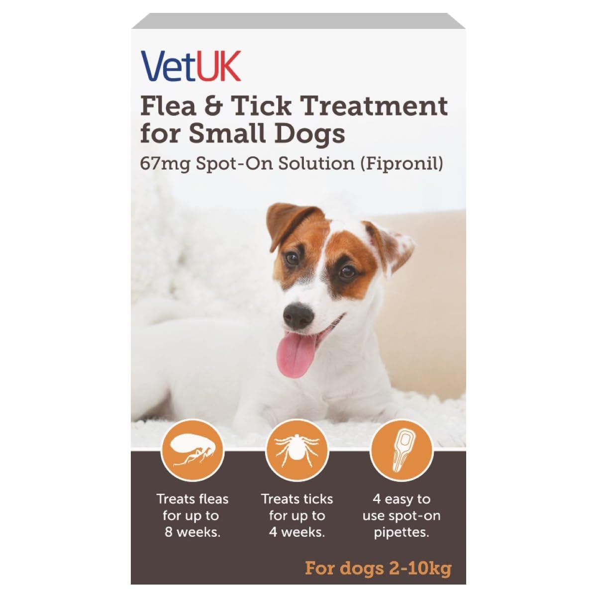 Flea and Tick Treatment for Small Dogs (4 Pipettes)