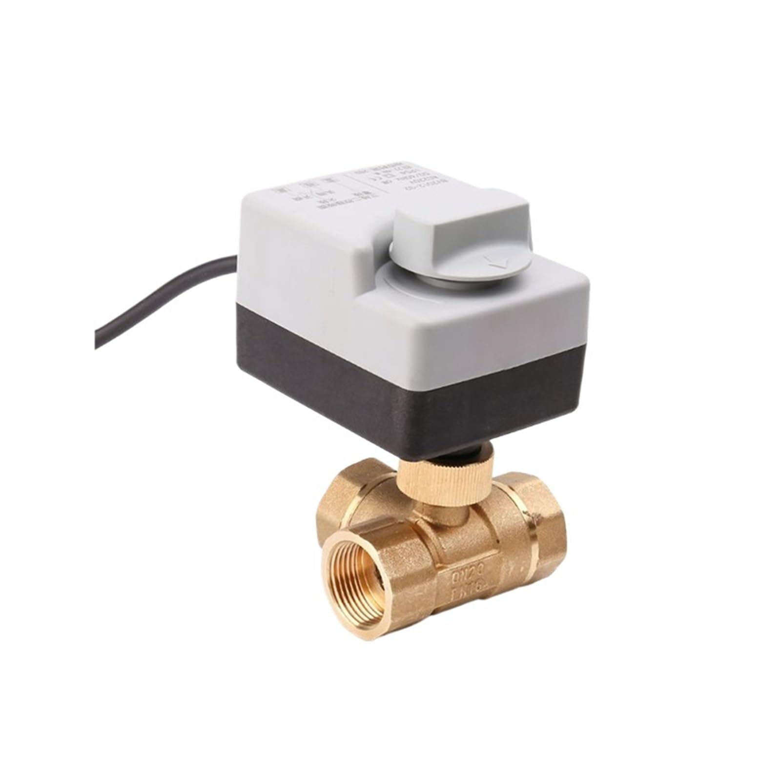 Valvola a sfera motorizzata a 3 vie da 1/2“ 3/4” 1“ 2 pollici Valvola a sfera a tre fili Valvola a sfera di controllo a due punti con interruttore manuale(1-1/4",24VDC)