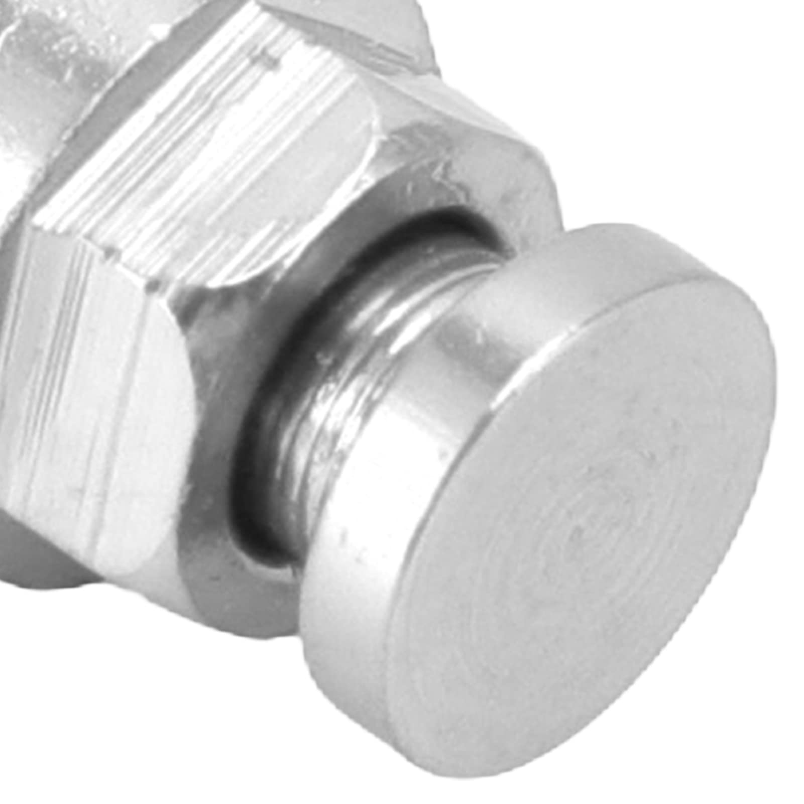 Valvola di Sfiato Forcella Acciaio Inossidabile Valvola di Sfiato Forcella di Facile Installazione Lega di Alluminio M5x0.8 Durevole per Moto (D'argento)