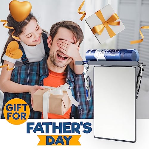 Taili Shower Mirror Fogless For Shaving With Razor Holder, No-Drilling & Removable Large Mirror Fogless Suction Wall Mounted, Shatterproof & Waterproof - For Men And Women(Grey) #TOP6