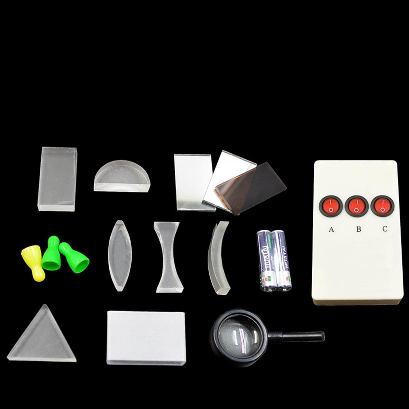 Optisches Konkav-Konvex-Linsen-Prismen-Set, Physikalisch-Optisches Set, Laborausrüstung, Geeignet Für Den Optikunterricht In Der Schule,
