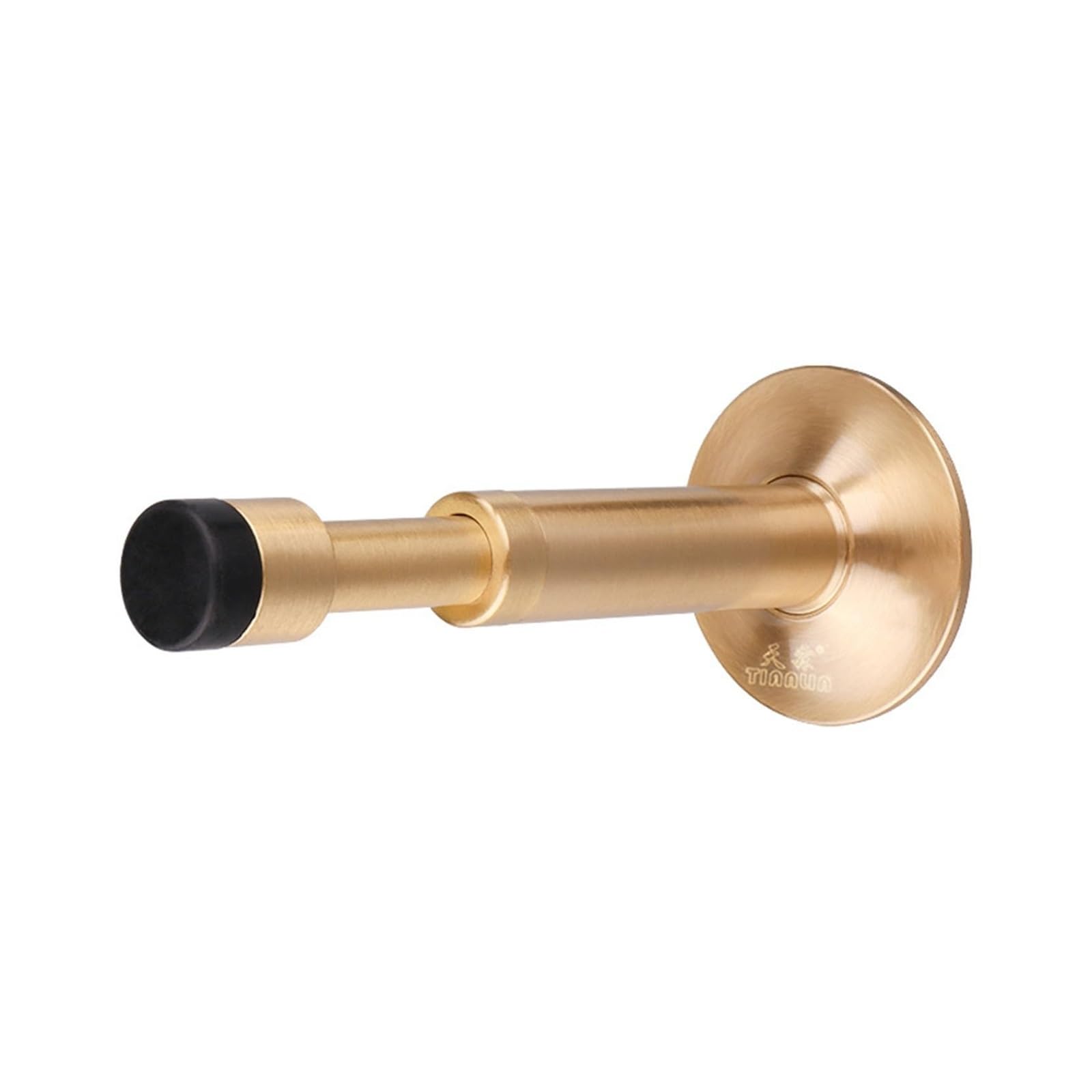 Door Stop Door Stoppers Brass Hydraulic Buffer Adjustable Door Stops Stopper Rubber Mute Anti-Collision Holder Catch(Gold)