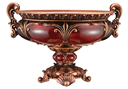 OK Lighting Ruby Decorative Fruit Bowl, 10.0"