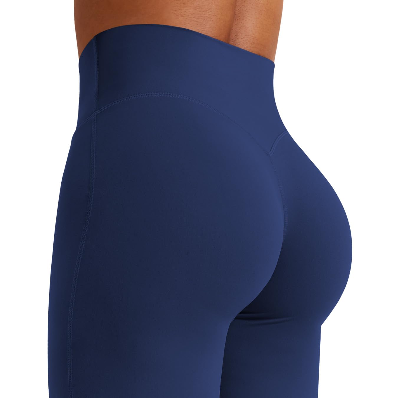 YEOREO Workout Leggings Womens No Front Seam Straight Leggings 29"/ 31.5"/ 33"/ 35" High Waist Buttery Eddiy Gym Yoga Pants: 30.5" Thin Fleece Small Navy Blue