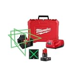 Green Tool 3632-21 M12 Green 360-Degree 3-Plane&comma; Black