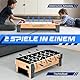 SereneLife Multifunktionstisch, Spieltisch 2in1 Airhockey Tisch & Mini Tischkicker, Air Hockey Spieltisch mit Tischfußball mit 2 Kickerbälle & 2 Pucks, Kickerbälle Kinder & Erwachsene Platzsparend
