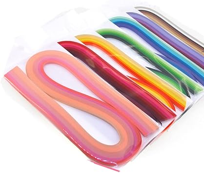 ODETOJOY 5mm Gradient Quilling Paper Strips, 7 Packs 42 Colors 840pcs, Chromatic Crescendo Multicolor Ramps for Paper Filigree Crafts DIY Projects