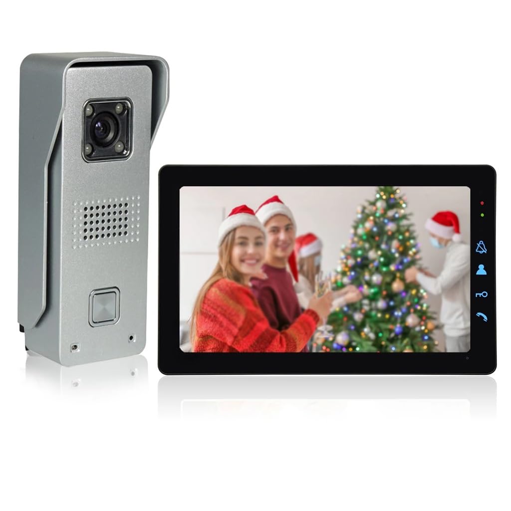 Mobygkfy D 9 Inch Video Oor Phone Intercom System Alloy Camera Recor Doorbell For Villa House Office Apartment