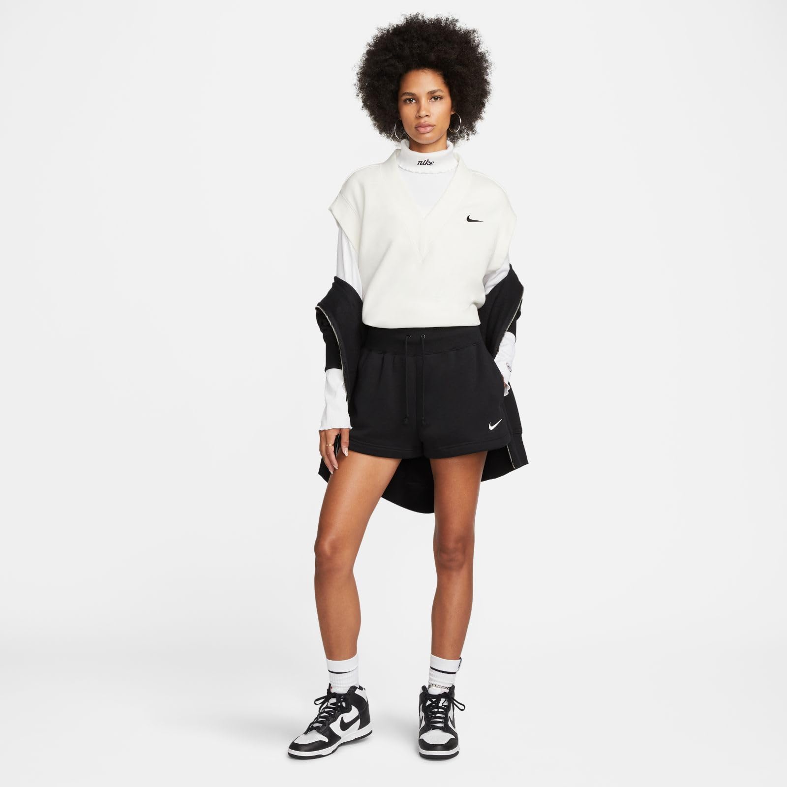 Nike - W NSW Phnx FLC HR Short, Pantaloncini Donna