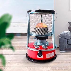 4 L licht kerosine noodstralingskachel binnenverwarming niet-elektrische kachels, buitenruimteverwarmer, voor kantoorruimte bureau binnen buiten (kleur: rood)
