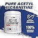 EHP Labs Acetyl L Carnitine Powder - Supports Natural Energy Production, Assists in Healthy Brain Function, Supports Heart Health, Vegan, Gluten Free, Non GMO - 100 Servings