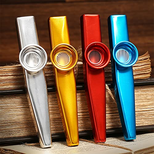 Tkekruh Lot De 4 Kazoo MéTal En Alliage D’Aluminium Membrane, Kazoo Instrument De Musique En MéTal Pour Cadeaux De FêTe… - Les Beatles, Paul McCartney, John Lennon, RIngo Starr, George Harrison Tkekruh Lot De 4 Kazoo MéTal En Alliage D'Aluminium Membrane, Kazoo Instrument De Musique En MéTal Pour Cadeaux De FêTe… – Image 3