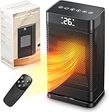 AUKUZI Chauffage d'Appoint PTC 1500W Puissance Max, 3 Modes, Économie d'Énergie ECO, Tac...