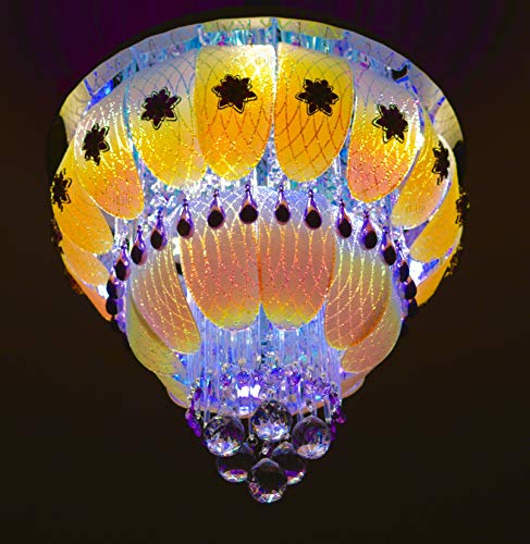 Image of Prop It Up Multicolored led and Musical(Bluetooth). Chandelier, with White and Warm White Light, Low Height Celling Chandelier, and Modern (1)
