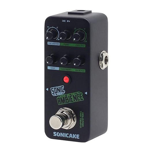 SONICAKE Delay Reverb Pedal Sonic Ambience Multi Mode Tap Tempo Delay and Reverb Guitar Bass Effects Pedal