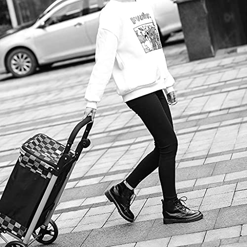 YGCBL Multifunktionaler Einkaufswagen, Einkaufstrolley, zusammenklappbarer Einkaufskorb, Einkaufskorb, Einkaufskorb… – Bild 4
