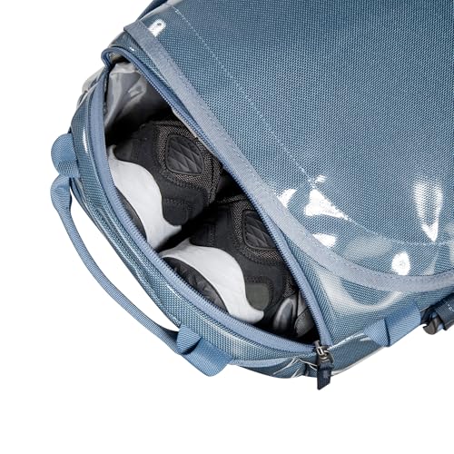 Image of Tatonka Barrel 45L Waterproof Travel Bag with Backpack Function, Large Opening, Padded Base and Lockable Zip, Elemental Blue, 45 L, Durable Travel Bag with stowable Backpack Shoulder Straps, Elemental