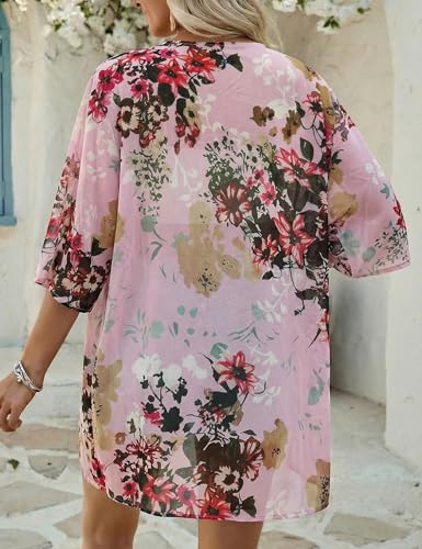 Image of Chunoy Women Summer Beach Wear Cover Up Chiffon Kimono Cardigan Open Front Blouse Top