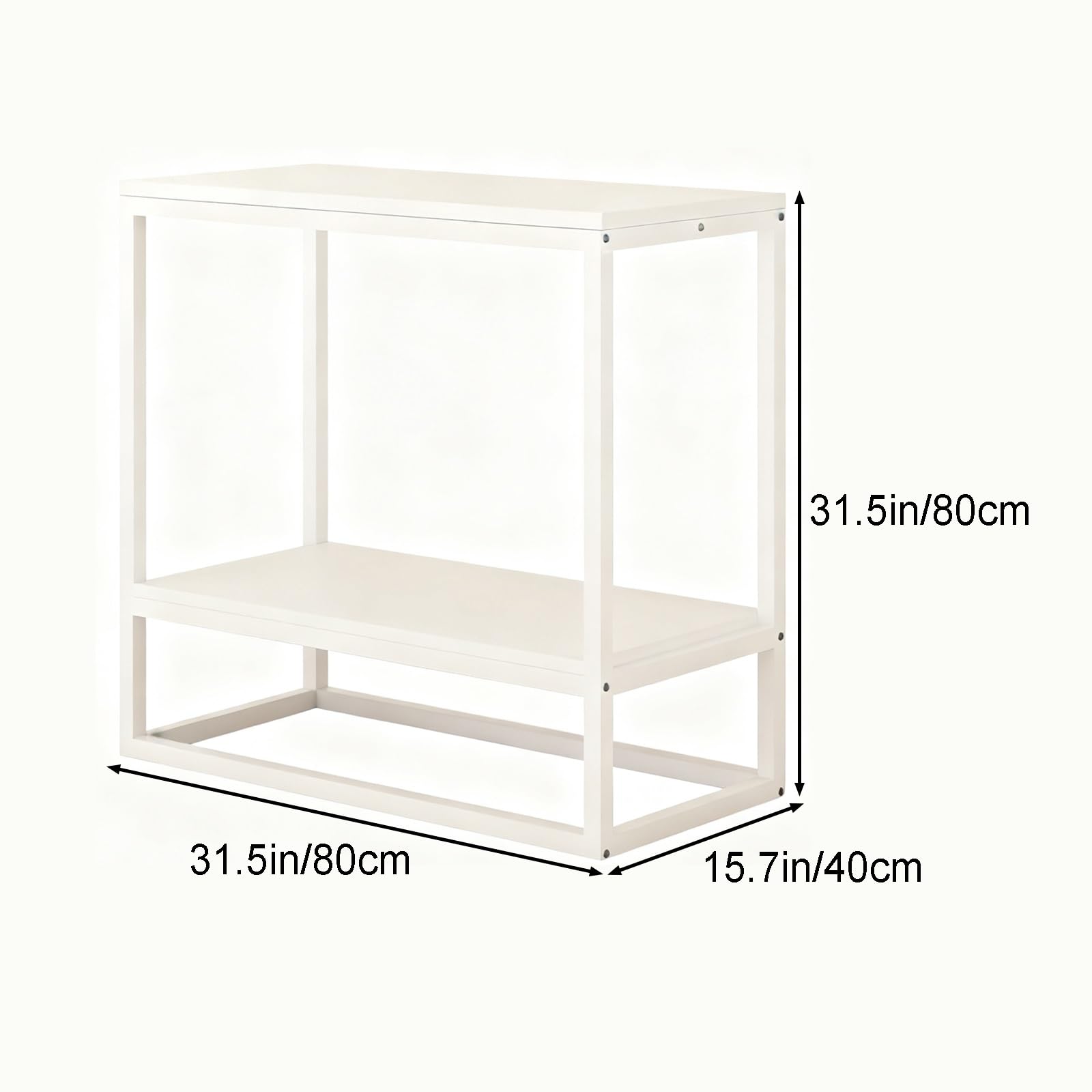 Supporto per Acquario in Metallo a 2 Livelli per impieghi gravosi - Robusto Supporto per acquari di Grandi Dimensioni, Eleganti Ripiani per la casa e L'Ufficio, Finitura Bianca, Perfetto per