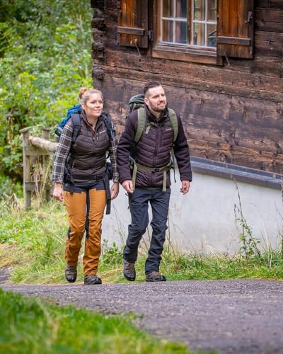 Deerhunter Lady Caroline Gepolsterte Weste mit Strick Brown-Blatt