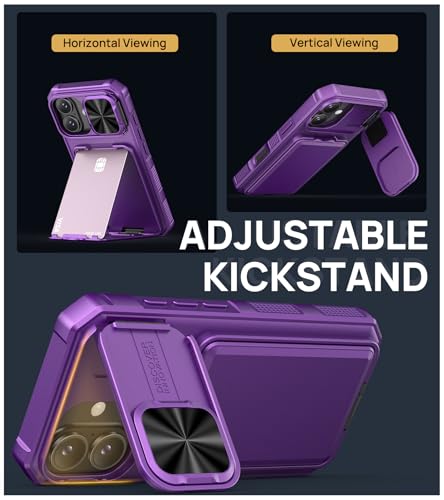 Image of SSLOTSCASE for iPhone 17 Case with 2X Privacy Screen Protector, Dark Purple