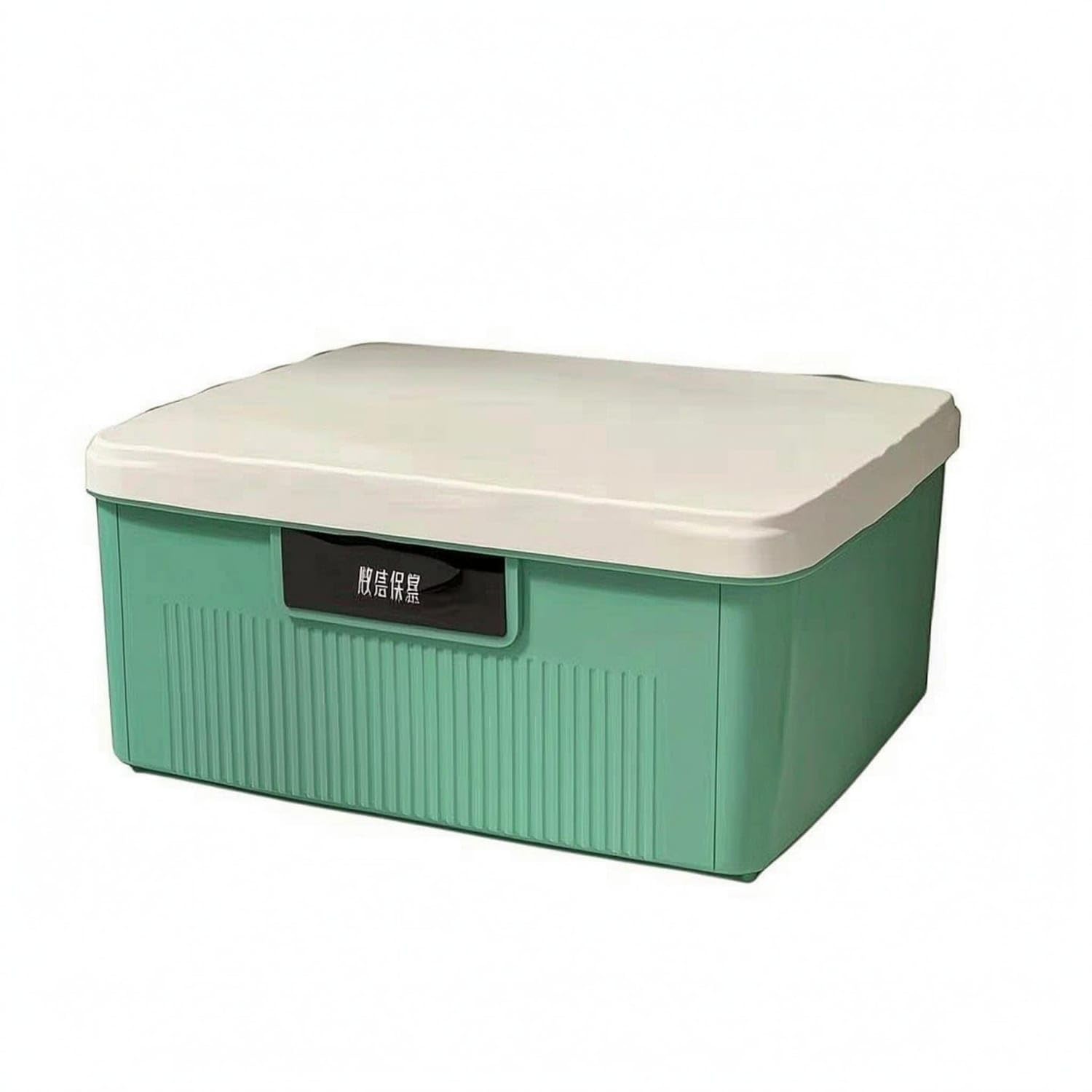 Ribbed Front Panel Desktop Lock Box ABS Combination Storage Box Rounded Corners, M-Cyan, Password Box-image-28