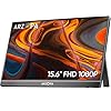 ARZOPA Monitor portátil de 15.6 pulgadas FHD 1080P – Monitor portátil ultradelgado para laptop con soporte – Pantalla IPS para PC, MAC, teléfono, Xbox, PS5 – Conectividad USB C y HDMI – A1