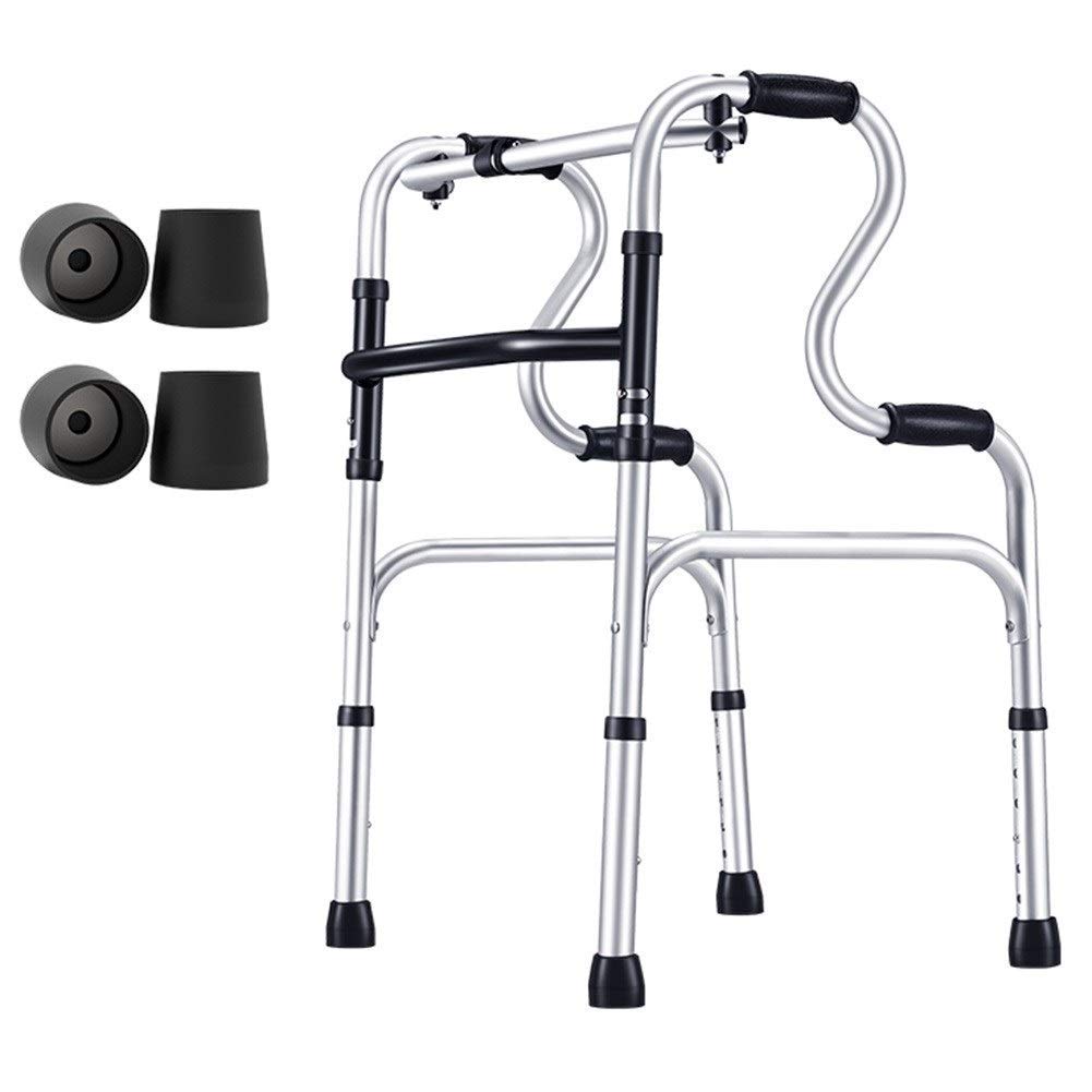 Ligero para Personas Mayores, Ancianos y discapacitados: Andador Plegable para Uso en Interiores y Exteriores, Carga 180 kg / 400 Libras (con Asiento) (sin Ruedas)