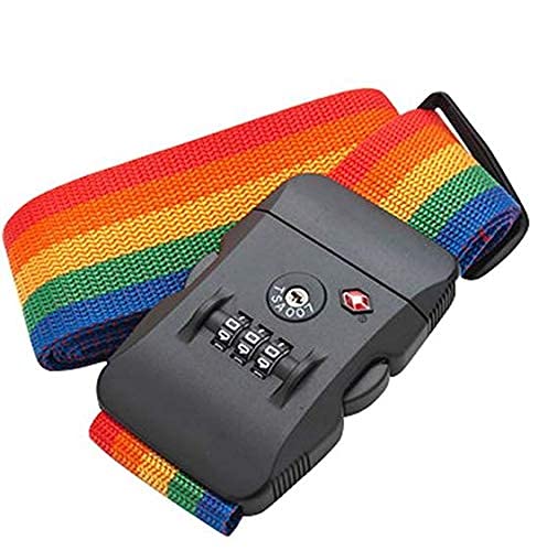 Fambal Luggage Strap/Belt with TSA Number Lock for Luggage Bag/Suitcase (Random Colour)