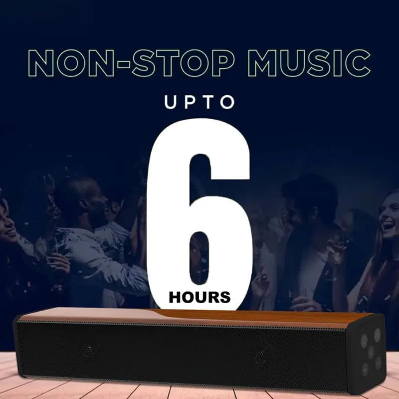 Image of Drumstone 𝟏𝟓 𝐘𝐞𝐚𝐫𝐬 𝐖𝐚𝐫𝐫𝐚𝐧𝐭𝐲 Bluetooth 20W Soundbar Speaker, Multi-Source Playback, Soundbar-Style Stereo, Integrated Compact Rechargeable Speaker Ideal for Indoor, Outdoor & Travel Use