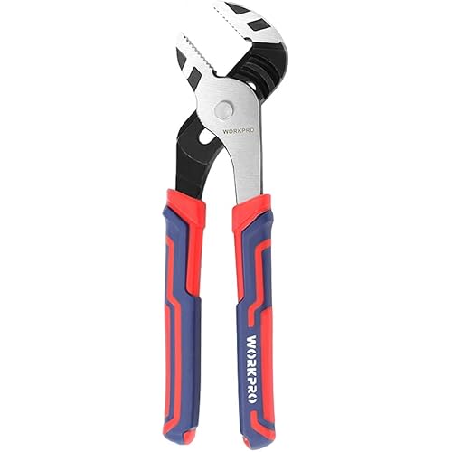 WORKPRO 10-Inch Groove Joint Pliers, Adjustable Water Pump Pliers in CRV Steel for Home Repair, Gripping, Nuts, Bolts, Pipe & Fittings