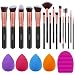 Syntus Makeup Brush Set, 16 Makeup Brushes & 4 Blender Sponge & 1 Brush Cleaner Premium Synthetic Foundation Powder Kabuki Blush Concealer Eye Shadow Makeup Brush Kit, Rose Golden