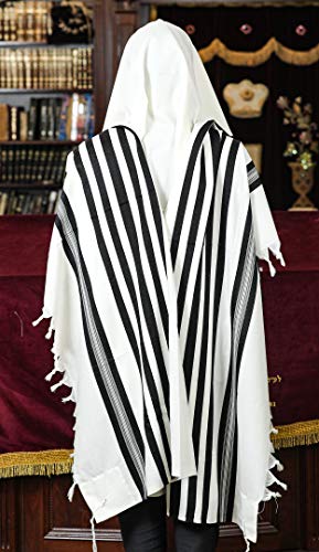 TALITANIA Traditional wool jewish prayer shawl men kosher tallit gadol for BAR MITZVAH and all ages2