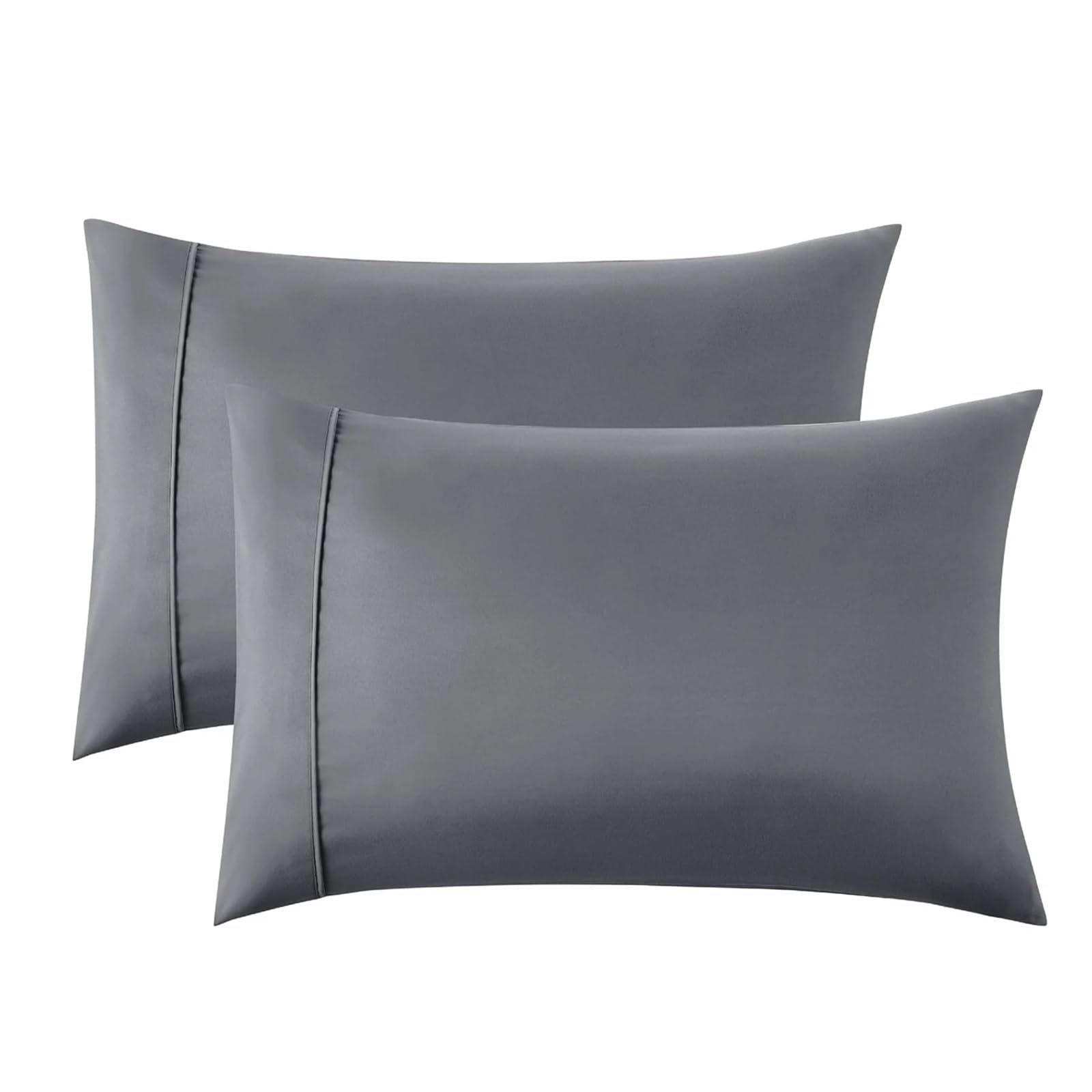 Pillowcase Luxury Cooling Blend Ultra Soft Pillow Cases - Pillowcases With Envelope Closure(Grey,20x30in-2Pcs)