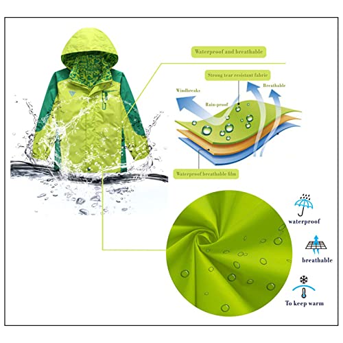 Coupe-vent imperméable garçon avec capuche et poches multiples - 5