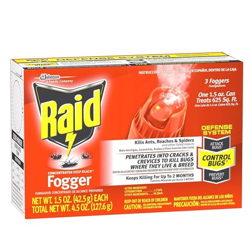 Raid Max Fogger, Insect Killer for Mosquito, Ant, Roach, Spider, Flea, for...